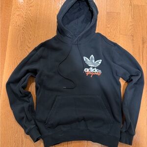 Adidas Black Hoodie with Iconic Logo